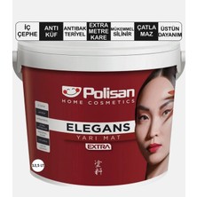 17,5kg / 12,5 Lt Polisan Elegans Extra Antiküf Antibakteriyel Iç Cephe Duvar Boyası Her Renk Kartela Rengi