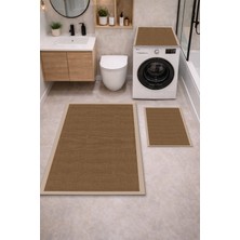 Get Carpet 3’lü Banyo Paspas Takımı – Banyo Paspas Takımı ve Çamaşır Makine Örtüsü Matı Dijital Baskılı, Yıkanabilir, Klozet ve Makine Önü Set