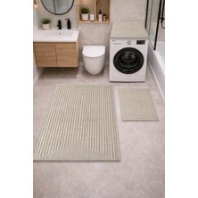 Get Carpet 3’lü Banyo Paspas Takımı – Banyo Paspas Takımı ve Çamaşır Makine Örtüsü Matı Dijital Baskılı, Yıkanabilir, Klozet ve Makine Önü Set