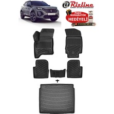 Rizline Peugeot 2008 1.2 Hybrid 2025-2026 Havuzlu Paspas ve Alt Kademe Bagaj Havuzu Seti