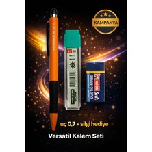 W-Design 1 Adet 0.7 Versatil Kalem + 1 Adet 0,7 Uç + 1 Adet Silgi 3 Lü Set