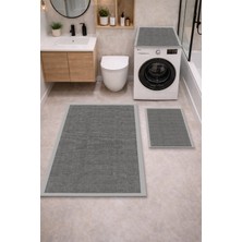 Get Carpet 3’lü Banyo Paspas Takımı – Banyo Paspas Takımı ve Çamaşır Makine Örtüsü Matı Dijital Baskılı, Yıkanabilir, Klozet ve Makine Önü Set