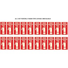 İnterform Fosforlu Yangın Söndürücü Levhası 20’li Set