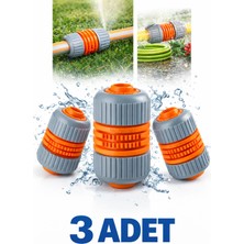 DESIPHON 1/2 Lux Hortum Eki 3 Adet Bahçe Hortumu Hızlı Bağlantı Aparatı Dayanıklı Sulama Adaptörü
