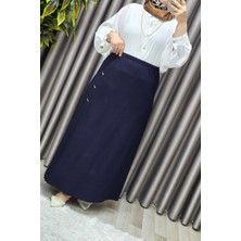 Elmas Tesettür Kadın Tesettür Giyim Büyük Beden Taşlı Piliseli Etek