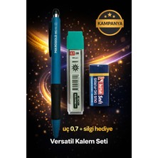 W-Design 1 Adet 0.7 Versatil Kalem + 1 Adet 0,7 Uç + 1 Adet Silgi 3 Lü Set