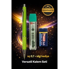 W-Design 1 Adet 0.7 Versatil Kalem + 1 Adet 0,7 Uç + 1 Adet Silgi 3 Lü Set