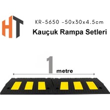 Hayat Trafik Kauçuk Rampa Set, Otopark Rampası, Kaldırım Rampası 50X30X4,5 cm 1 Metre