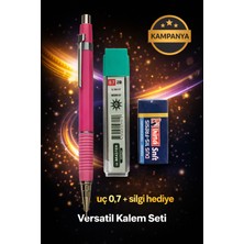 W-Design 1 Adet 0.7 Versatil Kalem + 1 Adet 0,7 Uç + 1 Adet Silgi 3 Lü Set