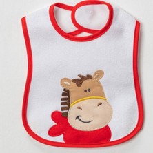 Buude Sıvı Geçirmez Nakışlı Bebek Mama Önlüğü – Su Geçirmez, Leke Tutmaz (0-12 Ay)