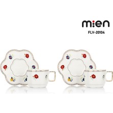 Mien 2’li Flower Fincan Takımı – Zarif Çiçek Desenli Şık Sunum
