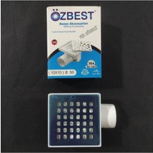 Özbest Yer Süzgeci Yandan Çıkışlı Paslanmaz Ürün Üst Kısmı 10X10 Cm( Çıkış Boru Çap 50 mm )