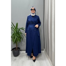 Misswhence Nakış Detaylı Denim Pardesü Lacivert 37501