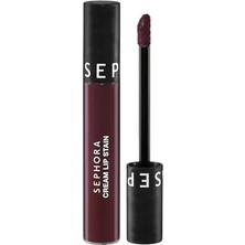Sephora Cream Lip Stain  Bulaşmayan Kadife Bitişli Ruj - Mat Likit Ruj - 134 Plum Madness (5 Ml)