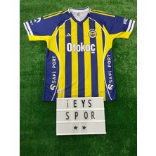 Fen.erbahçe. Arkası Boş Sarı Lacivert Renk Iç Saha Çubuklu 2025/2026 Yeni Sezon Kısa Kol Forma