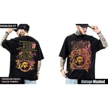 Slayer Yıkamalı Over Size Tişört S