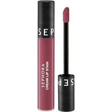 Sephora Cream Lip Stain  Bulaşmayan Kadife Bitişli Ruj - Mat Likit Ruj - 124 Rose Instinct (5 Ml)