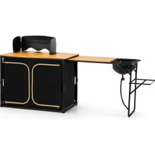 Kingcamp Premium Camp Kitchen Station Bambu Portatif Kamp Mutfağı