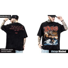 Lucky Boy Dio Yıkamalı Over Size Tişört L