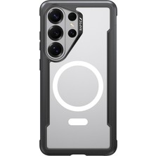 Galaxy S26 Ultra Kılıf M-Safe Şarj Özellikli Airbagli Raptic Shield Serisi Şeffaf Arka Yüzey Kapak