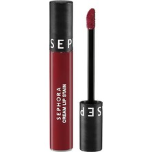 Sephora Cream Lip Stain  Bulaşmayan Kadife Bitişli Ruj - Mat Likit Ruj - 17 Dark Red (5 Ml)