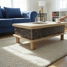 ModernEvveOfis Modern Lazer Sihirli Sehpa – Açılır Mekanizmalı Orta Sehpa 90–120X60