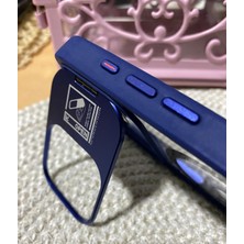 Iphone 15 Pro Standlı Mat Magsafe Lens Hediyeli Kılıf