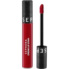 Sephora Cream Lip Stain  Bulaşmayan Kadife Bitişli Ruj - Mat Likit Ruj - 01 Always Red (5 Ml)