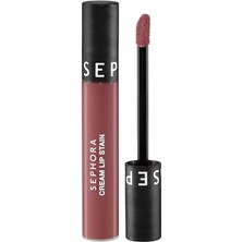 Sephora Cream Lip Stain Bulaşmayan Kadife Bitişli Ruj - Mat Likit Ruj - 121 Blush Addict