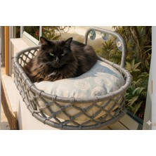 Missidea Vantuzlu Kedi Cam Yatağı Hamak – Gri