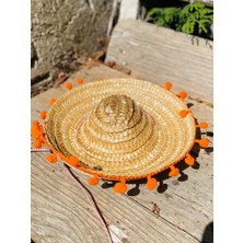 Aktez-El Mini Hasır Orijinal Meksika Kedi ve Köpek Şapkası