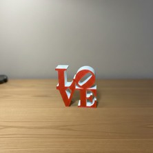 Riva Self Modern "love" Tipografik Dekoratif Figür – Minimalist Pla Masaüstü Aksesuarı
