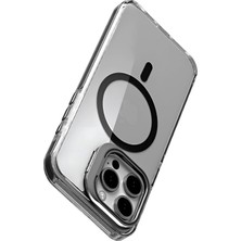 Braventa Collection iPhone 13 Için Magsafe ile Uyumlu Luxo Serisi Yüksek Kalite Kılıf Ultra Şeffaf Görünüm ve Standlı Er