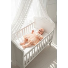 Miniday Baby Kız Bebek Mevlütlük Elbise Yazlık Bandanalı Dantelli Yeni Doğan Hastane Çıkışı Gelinlik Abiye 4011