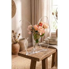 Safestore Şeffaf Plastik Kelebek Şeklinde Dekoratif Vazo – Modern ve Estetik Çiçek Sunumu