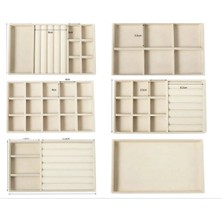 Şık 6 Lı Çekmece Içi Takı Set ( Krem Renk )