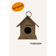 Buradadavar Hobi Ahşap Ahşap Kuş Evi Yuvası Boyanabilir Çocuk Etkinlik