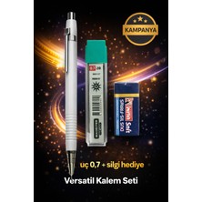W-Design 1 Adet 0.7 Versatil Kalem + 1 Adet 0,7 Uç + 1 Adet Silgi 3 Lü Set