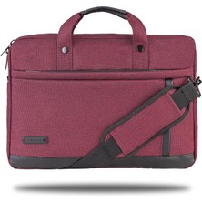 Braventa Collection Ravenna VP1505 15,6" Su Geçirmez Kumaş ve Fermuar Notebook Laptop El Çantası-Bordo
