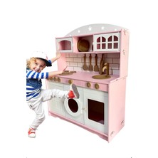 Buradadavar Hobi Ahşap Eğlenceli Ahşap Çocuk Oyuncak Mutfak Seti