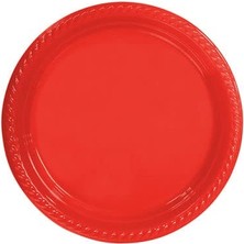 Braventa Collection Benim - Kırmızı Tabak 25 Adet 22 cm