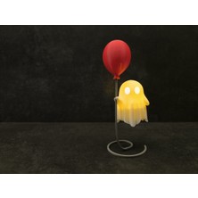 3D Snaxx Balon Tutan Mini Hayalet Figür – LED Işıklı Dekoratif Masa Üstü Aksesuar – 5X12 cm