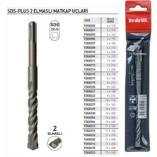 Todrill TD50227 Sds Plus 12X210 mm Matkap Ucu, 2 Elmaslı