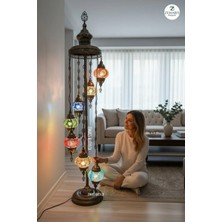 Zemaris Hediyelik El Yapımı Otantik Mozaik Lambader 7'li