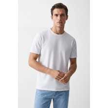 Mixima Erkek Basic Tişört %100 Pamuk Fit Kalıp Günlük Spor T-Shirt