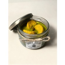 Shiny House Doğal Soya Mandalina Figürlü Mum – Ahşap Fitilli, Mandalina Kokulu
