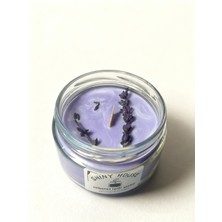 Shiny House Doğal Soya Lavanta Çiçekli Mum | Ahşap Fitilli, Lavanta Kokulu