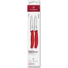 VCT-7613329191408-VT 6.7791.2C1-VICTORINOX 6.7791.2C1 Classic 2li 10CM Soyma Bıçağı Set, Kırmızı