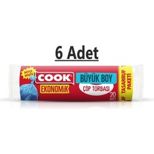 Cook X6 Adet ( 65*80 cm ) Büyük Boy Çöp Torbası