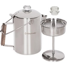 Kingcamp Percolator Coffee Pot Çelik Kahve Demleme Seti